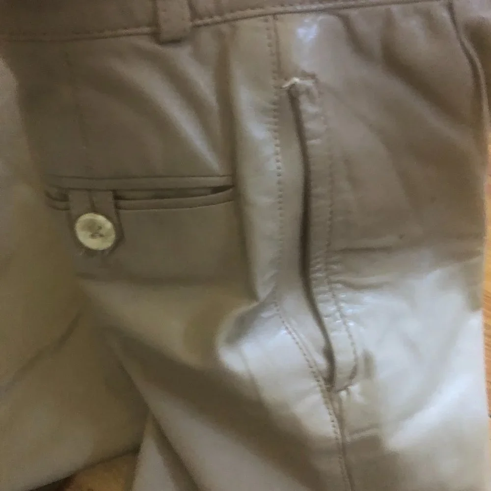 Vintage Italian Vera Pelle Brown Leather Pants | Monpel S.p.A. | EU 48 / US 32